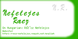 nefelejcs racz business card